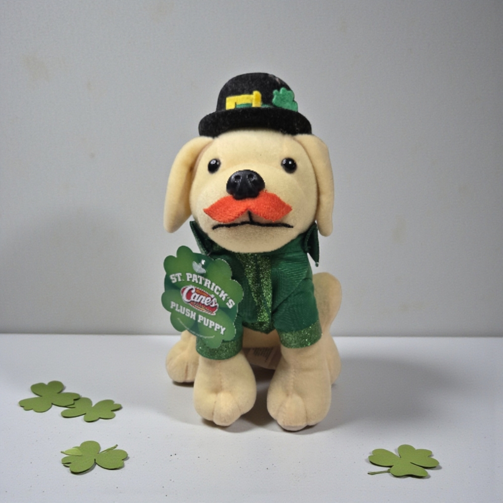 Raising Canes Collectible Cameo St. Patrick's Day Plush Stuffed Animal